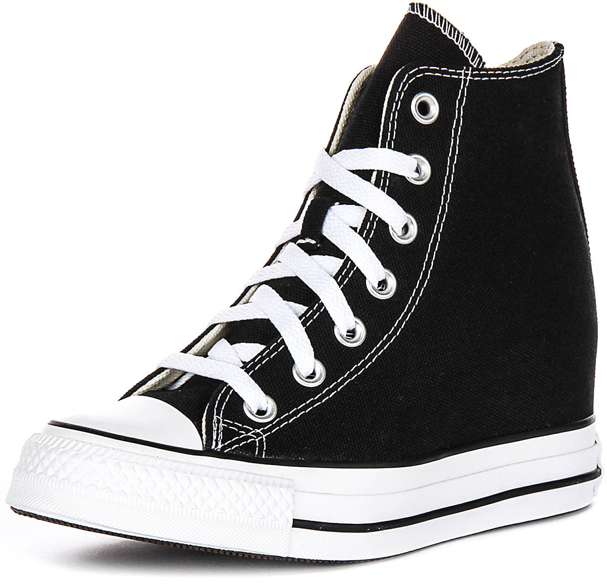 Converse All Star Wedge A11909C In Black White For Women