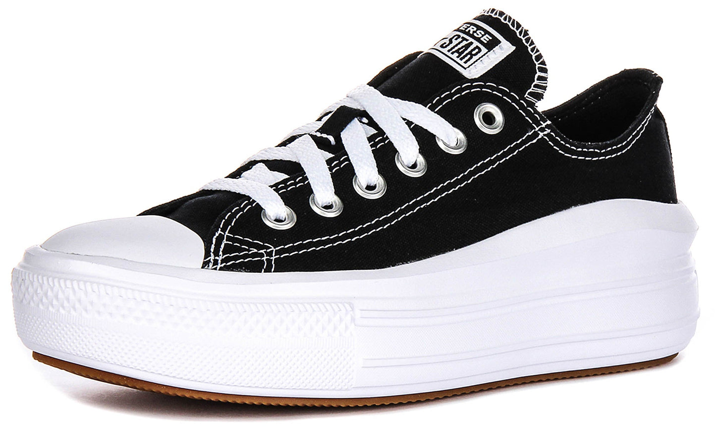 Converse All Star Move 570256C In Black White Platform