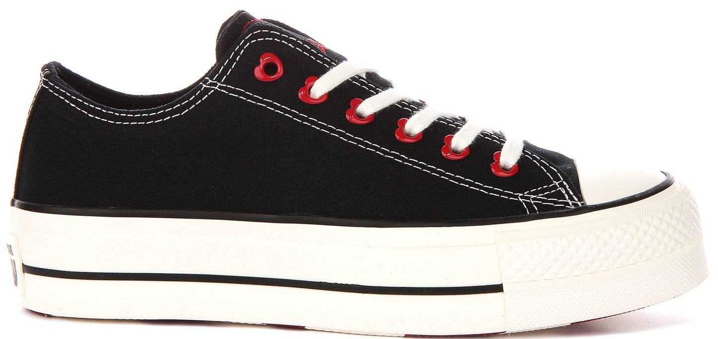 Converse All Star Lift A19059C In Black Valentines Platform