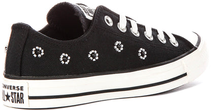 Converse Chuck Taylor A16679C In Black Flower Beads