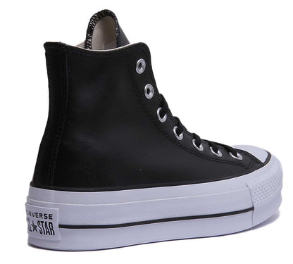 Converse 561675C CT All Star Hi Platform Trainer In Black White For Women