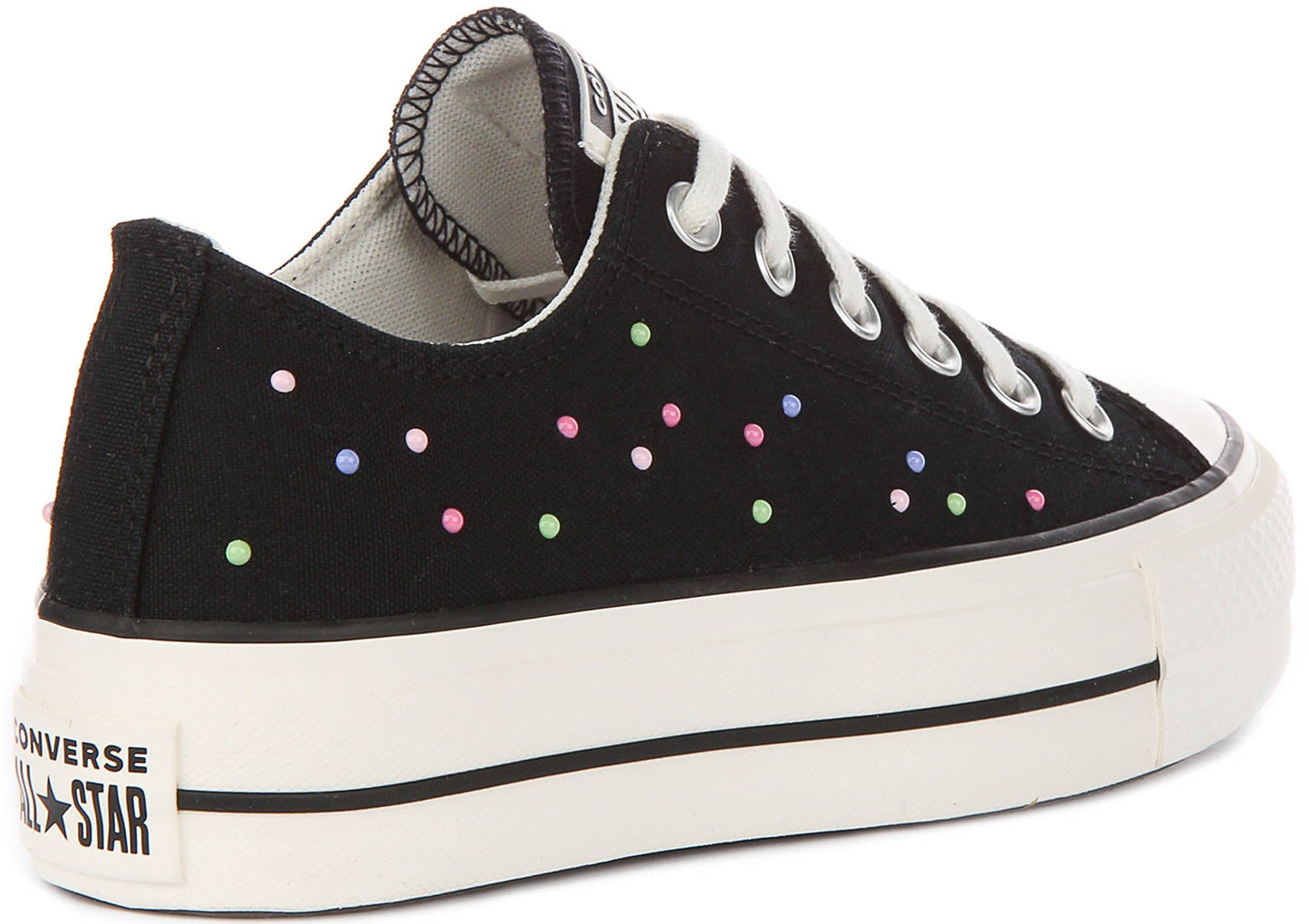 Converse All Star Lift A19141C In Black Multicolour Studs For Women