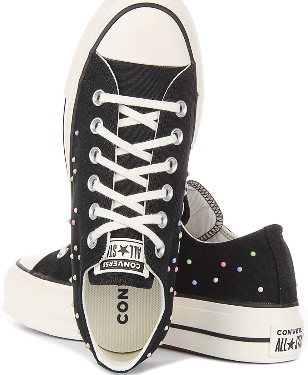 Converse All Star Lift A19141C In Black Multicolour Studs For Women