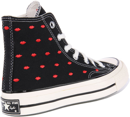 Converse Chuck 70 Lips A01600C In Black Red For Women