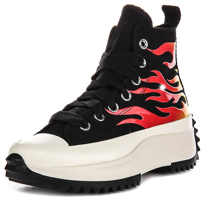 Converse A08766C Runstar Hike In Black Red Flame