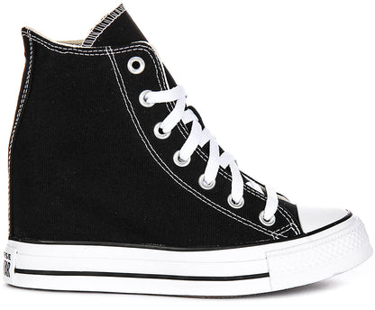 Converse All Star Wedge A11909C In Black White For Women