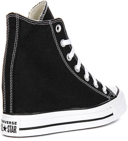 Converse All Star Wedge A11909C In Black White For Women