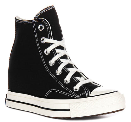 Converse Chuck 70s A12563C Wedge In Black White Platforms