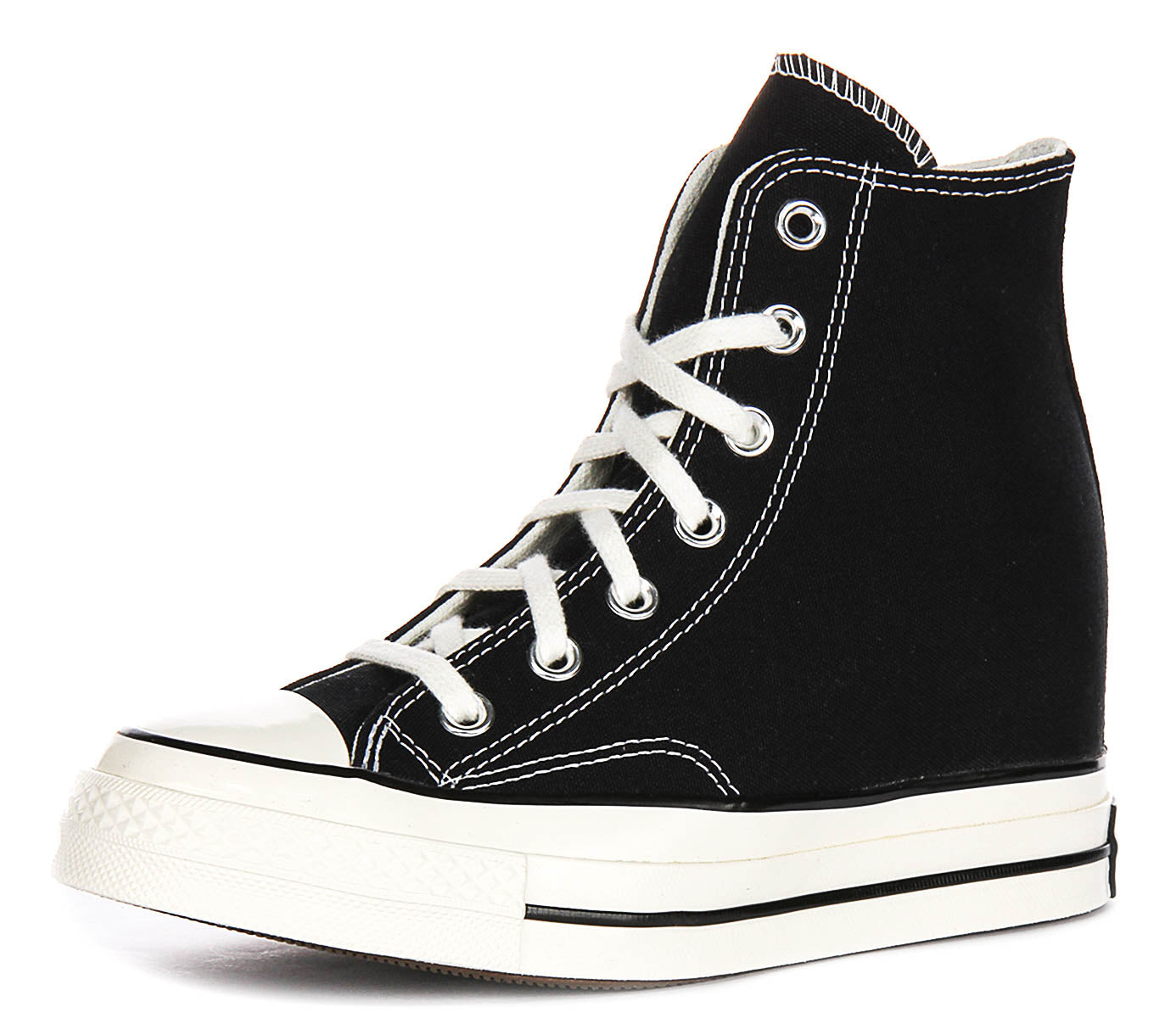 Converse Chuck 70s A12563C Wedge In Black White Platforms