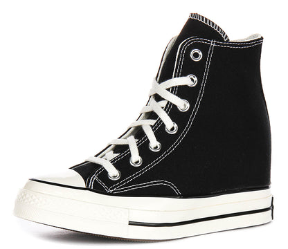Converse Chuck 70s A12563C Wedge In Black White Platforms