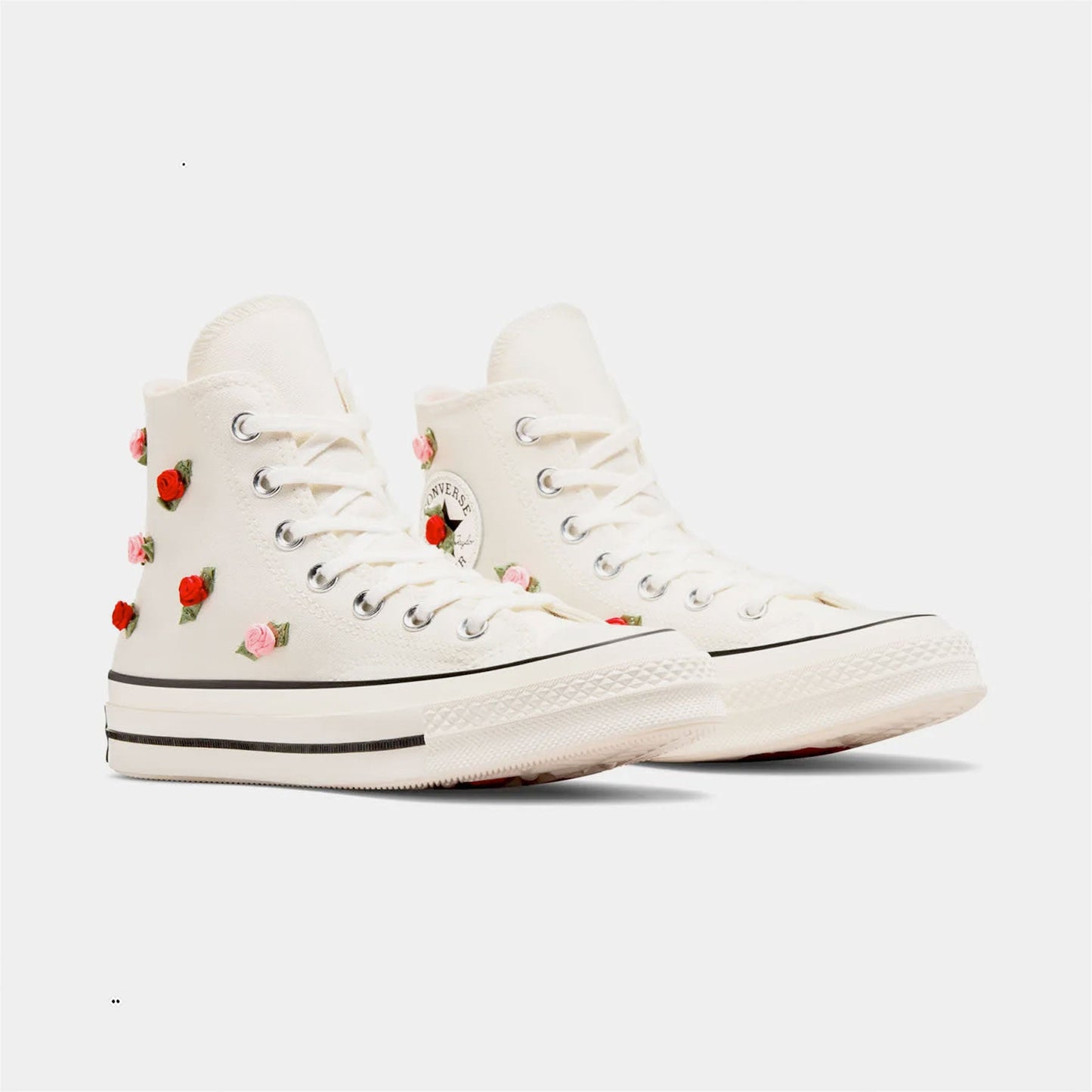 Converse - Chuck Taylor 70 Hi "Roses" -  Egret/Red/Lt Jellyfish Jitter