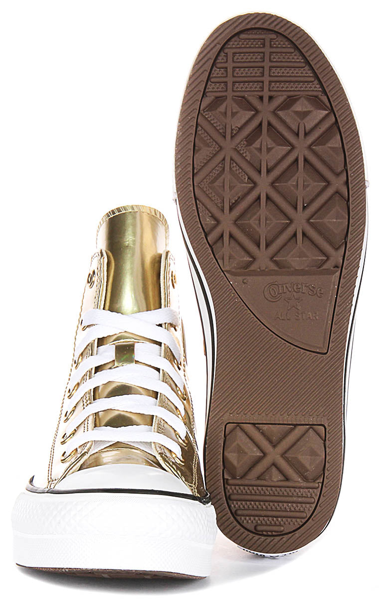 Converse Chuck Taylor All Star A12606C In Gold Metallic For Junior