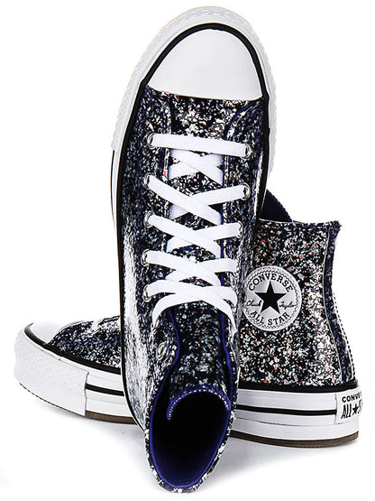 Converse All Star High A10043C In Navy Glitter For Junior