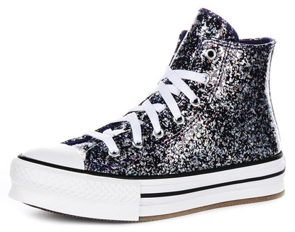 Converse All Star High A10043C In Navy Glitter For Junior