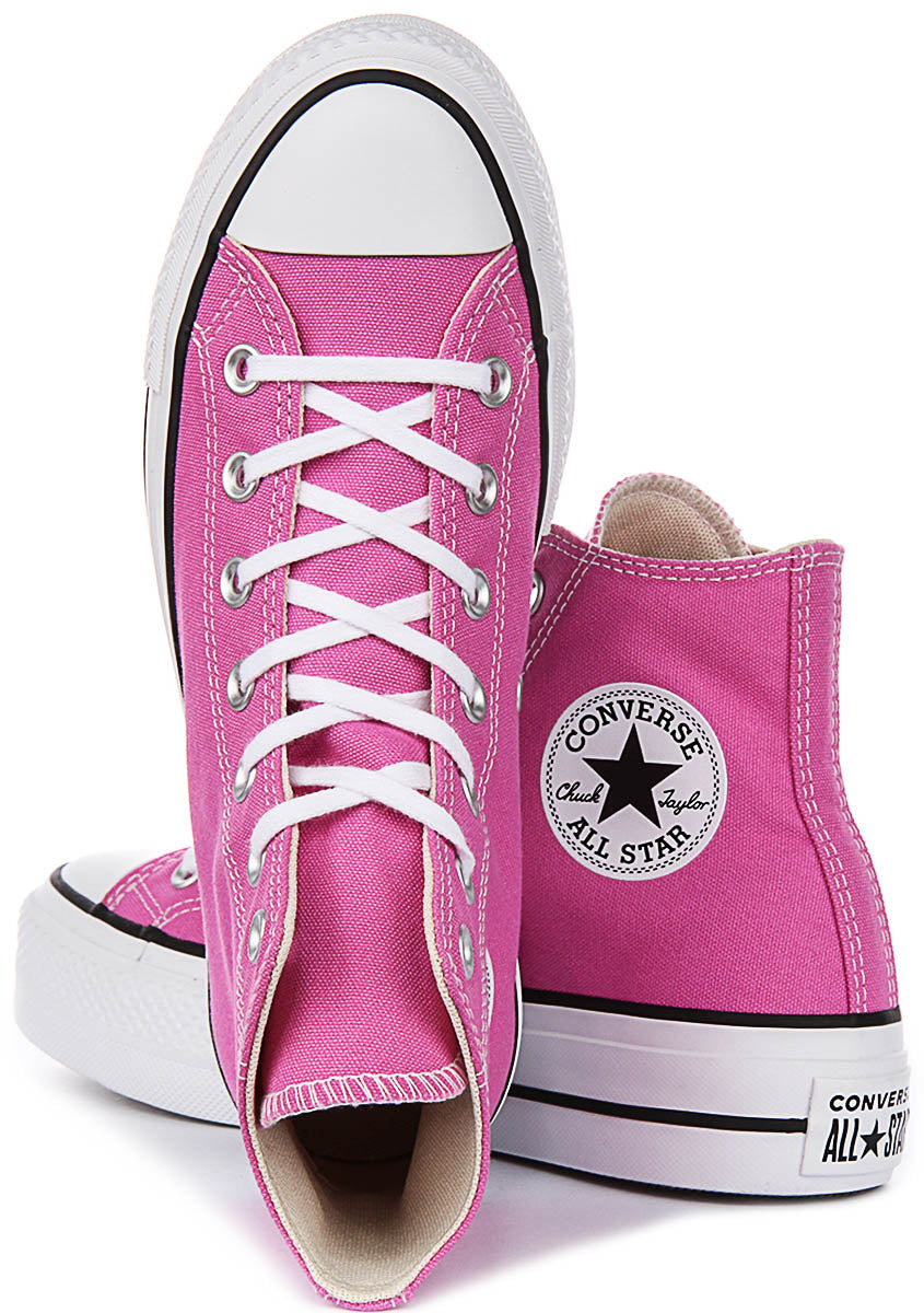 Converse All Star Lift A16101C In Pink Platform For Women