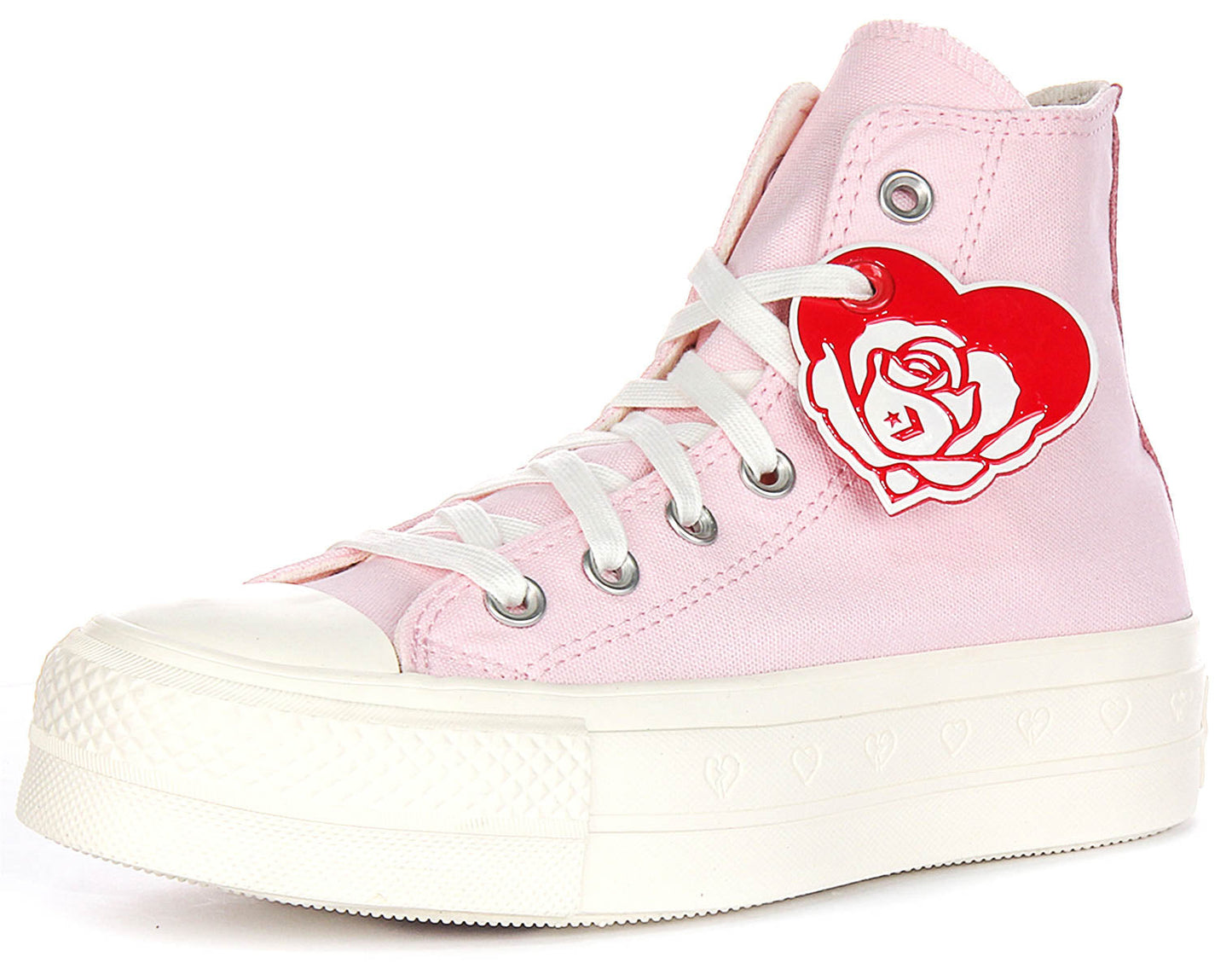 Converse All Star Lift Platform Valentine A13652C In Pink White