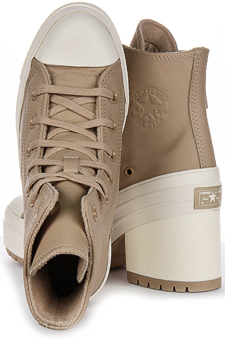 Converse Chuck 70s De Luxe Heel A12345C In Taupe For Unisex