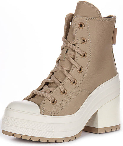 Converse Chuck 70s De Luxe Heel A12345C In Taupe For Unisex