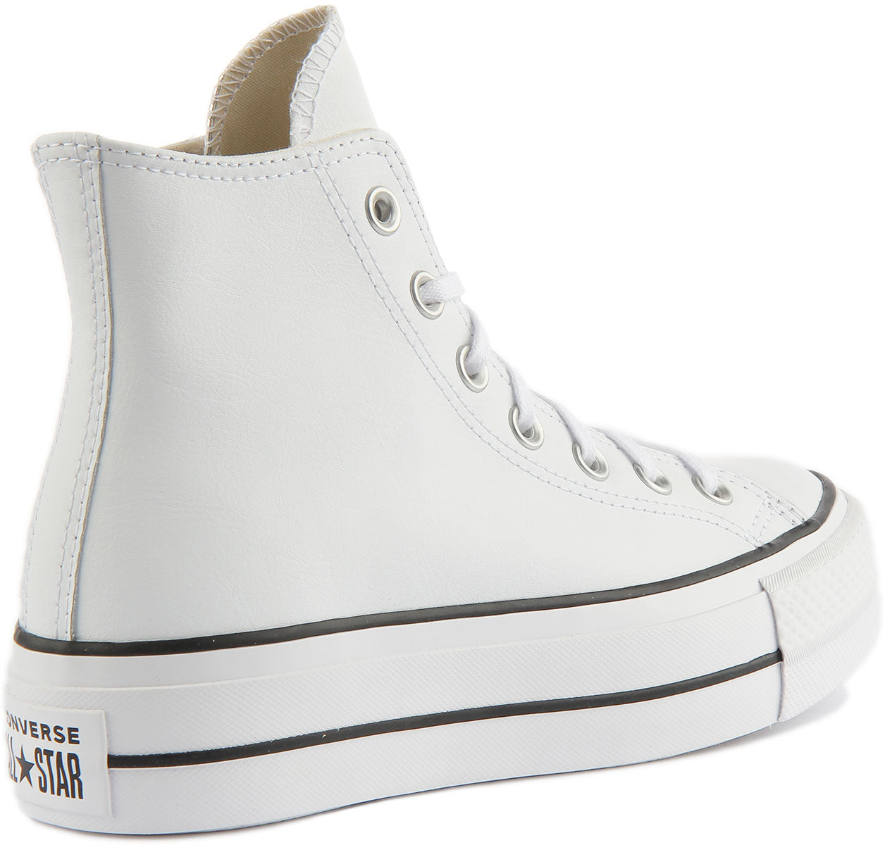 Converse All Star Lift 561676 In White Leather