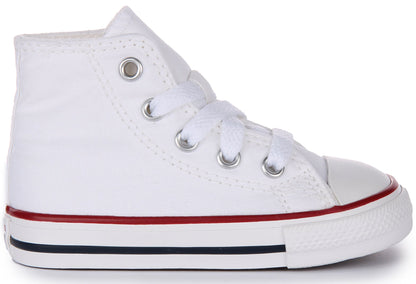 Converse All Star High 7J253C In White For Infants