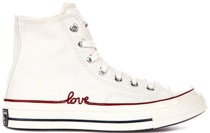 Converse Chuck 70s Hi A19060C In White Red Love