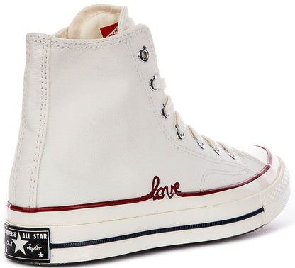 Converse Chuck 70s Hi A19060C In White Red Love
