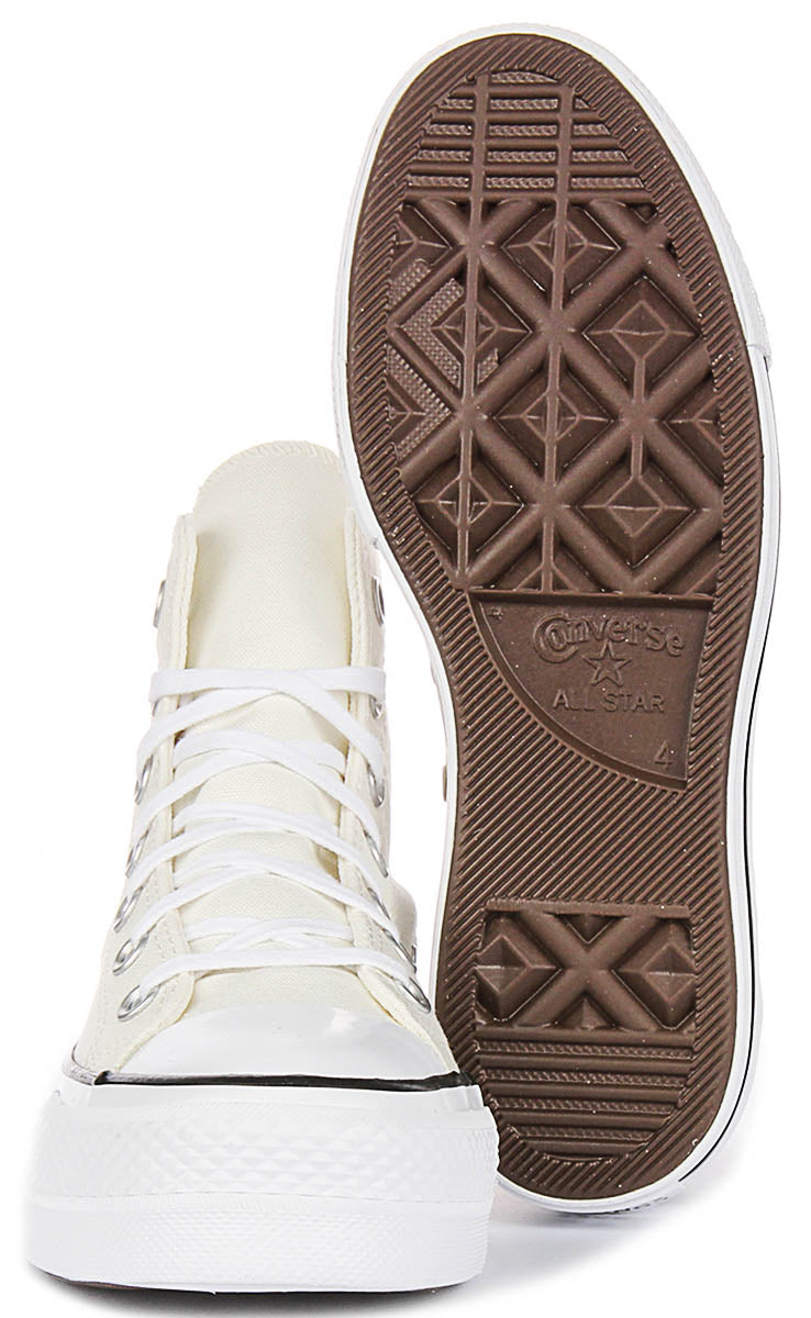 Converse Chuck Taylor Al Star Lift Hi A14936C In White Leopard
