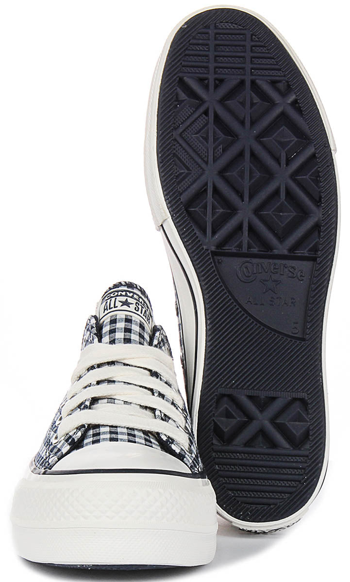 Converse Chuck Taylor Lift Platform A13664C In White Black Gingham