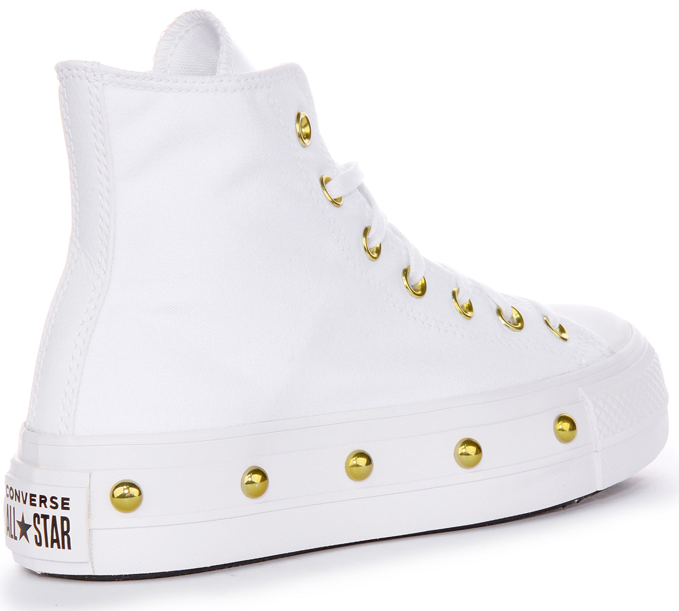 Converse All Star Lift A06787C In White Gold Studds