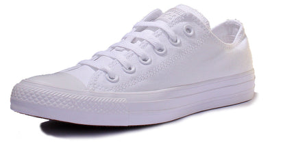 Converse 1U647 CT All Star Low Trainer In White Mono