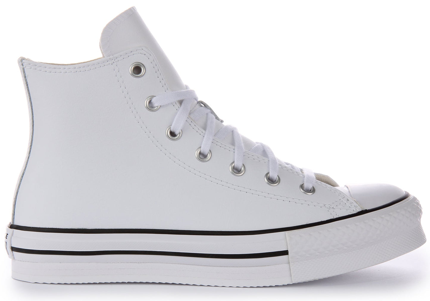 Converse All Star Lift A02486C In White Leather For Junior